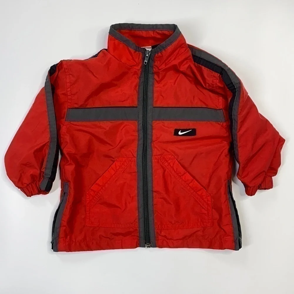 Nike Boys Red Gray Jacket Size 2 Toddler